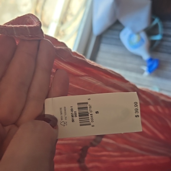 Pink Salmon Striped Sleeveless Maxi Dress - Picture 4 of 7